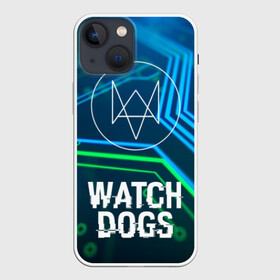 Чехол для iPhone 13 mini с принтом WATCH DOGS в Белгороде,  |  | Тематика изображения на принте: action | ct os | ded sec | fox | gamer | glitch | hacker | player | watch dogs | watch dogs 2 | глитч | знак лиса | игра | компьютерная игра | хакер