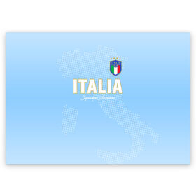Поздравительная открытка с принтом Сборная Италии в Белгороде, 100% бумага | плотность бумаги 280 г/м2, матовая, на обратной стороне линовка и место для марки
 | italia | italy | squadra azzurra | италия | сборная италии | сборная италии по футболу | форма | футбольные сборные | чемпионат европы | чемпионат мира