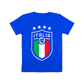 Детская футболка хлопок с принтом Сборная Италии в Белгороде, 100% хлопок | круглый вырез горловины, полуприлегающий силуэт, длина до линии бедер | italia | italy | squadra azzurra | италия | сборная италии | сборная италии по футболу | форма | футбольные сборные | чемпионат европы | чемпионат мира