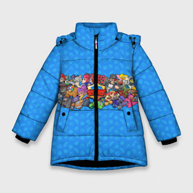 Зимняя куртка для девочек 3D с принтом Brawl Stars в Белгороде, ткань верха — 100% полиэстер; подклад — 100% полиэстер, утеплитель — 100% полиэстер. | длина ниже бедра, удлиненная спинка, воротник стойка и отстегивающийся капюшон. Есть боковые карманы с листочкой на кнопках, утяжки по низу изделия и внутренний карман на молнии. 

Предусмотрены светоотражающий принт на спинке, радужный светоотражающий элемент на пуллере молнии и на резинке для утяжки. | barley | bo | brawl | brock | bull | colt | dynamike | elprimo | jessie | moba | nita | shelly | stars | барли | бо | брок | булл | джесси | динамайк | кольт | нита | шелли | эльпримо