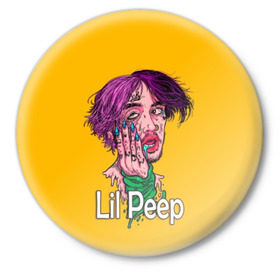 Значок с принтом Lil Peep в Белгороде,  металл | круглая форма, металлическая застежка в виде булавки | awful things | gustav | lil peep | густав ор | клауд | клауд рэп | лил | лили | певец | пееп | пеп | пип | пост эмо | реп | репер | рэп | рэпер | трэп | хип | хип хоп | хоп | эмо трэп