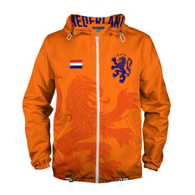 Мужская ветровка 3D с принтом Сборная Голландии в Белгороде, 100% полиэстер | подол и капюшон оформлены резинкой с фиксаторами, два кармана без застежек по бокам, один потайной карман на груди | holland | nederland | netherlands | голландия | нидерланды | сборная голландии | сборная голландии по футболу | сборная нидерландов | форма | футбольные сборные | чемпионат