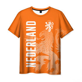 Мужская футболка 3D с принтом Сборная Голландии в Белгороде, 100% полиэфир | прямой крой, круглый вырез горловины, длина до линии бедер | Тематика изображения на принте: holland | nederland | netherlands | голландия | нидерланды | сборная голландии | сборная голландии по футболу | сборная нидерландов | форма | футбольные сборные | чемпионат