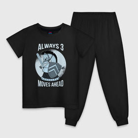 Детская пижама хлопок с принтом Шахматы в Белгороде, 100% хлопок |  брюки и футболка прямого кроя, без карманов, на брюках мягкая резинка на поясе и по низу штанин
 | 