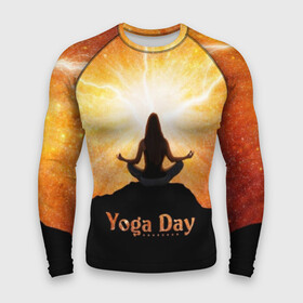 Мужской рашгард 3D с принтом International Yoga Day в Белгороде,  |  | 21 июня | day | energy | girl | international | ju | lightning | lotus | meditation | mountain | pose | silhouette | sky | space | stars | universe | woman | yoga | yogi | вселенная | гора | девушка | день | женщина | звёзды | йог | йоги | космос | лотос 