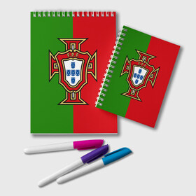 Блокнот с принтом Сборная Португалии в Белгороде, 100% бумага | 48 листов, плотность листов — 60 г/м2, плотность картонной обложки — 250 г/м2. Листы скреплены удобной пружинной спиралью. Цвет линий — светло-серый
 | portugal | криштиану роналду | португалия | португальская сборная | сборная португалии | сборная португалии по футболу | форма | футбол | чемпионат