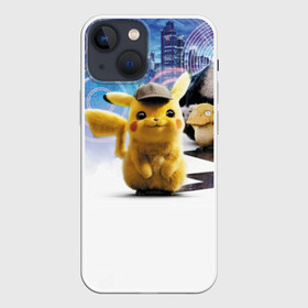 Чехол для iPhone 13 mini с принтом Detective Pikachu (НА СПИНЕ) в Белгороде,  |  | detective pikachu | pikachu | pokemon | детектив пикачу | пика | покемон