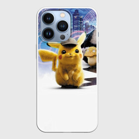 Чехол для iPhone 13 Pro с принтом Detective Pikachu (НА СПИНЕ) в Белгороде,  |  | detective pikachu | pikachu | pokemon | детектив пикачу | пика | покемон