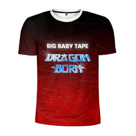 Мужская футболка 3D спортивная с принтом BIG BABY TAPE - DRAGONBORN в Белгороде, 100% полиэстер с улучшенными характеристиками | приталенный силуэт, круглая горловина, широкие плечи, сужается к линии бедра | big ba | big baby tape   dragonborn | big baby tape gimme | big baby tape gimme the loot | big baby tape loot | gimme the loot big baby tape | hokage big baby | tape текст | биг бейби тейп