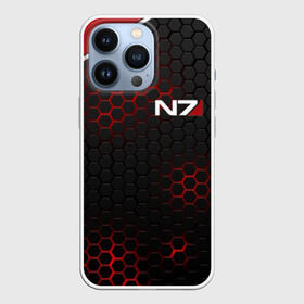 Чехол для iPhone 13 Pro с принтом MASS EFFECT N7 | СТАЛЬНАЯ БРОНЯ в Белгороде,  |  | n7 | texture | броня | костюм | масс эффект | н7 | соты | стальная броня | стальные соты | текстура | шепард