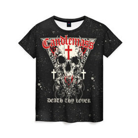 Женская футболка 3D с принтом Candlemass в Белгороде, 100% полиэфир ( синтетическое хлопкоподобное полотно) | прямой крой, круглый вырез горловины, длина до линии бедер | doom | metal | группы | дум | дум метал | метал | музыка | рок