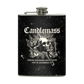 Фляга с принтом Candlemass в Белгороде, металлический корпус | емкость 0,22 л, размер 125 х 94 мм. Виниловая наклейка запечатывается полностью | doom | metal | группы | дум | дум метал | метал | музыка | рок