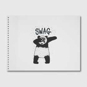 Альбом для рисования с принтом Swag Panda в Белгороде, 100% бумага
 | матовая бумага, плотность 200 мг. | Тематика изображения на принте: animal | art | authority | bear | dab | drawing | gesture | graphics | indisputable | panda | swag | wild | авторитет | графика | даб | дикий | жест | животное | искусство | медведь | непререкаемый | панда | рисунок | свэг