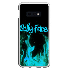 Чехол для Samsung S10E с принтом SALLY FACE FIRE в Белгороде, Силикон | Область печати: задняя сторона чехла, без боковых панелей | face | fire | game | horror | larry | sally | sally face | sanity s fall | игра | ларри | мальчик с протезом | огонь | салли | салли фейс | ужасы