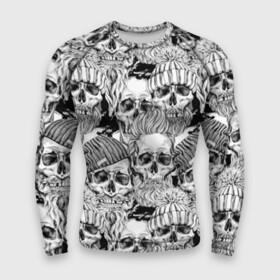 Мужской рашгард 3D с принтом Human skulls в Белгороде,  |  | beard | death | fashionable | hairstyle | hat | hipster | human | knitted | men | mustache | skull | street | style | symbol | борода | вязаная | модная | мужчины | прическа | символ | стиль | уличный | усы | хипстер | человеческие | черепа | шап