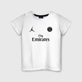 Детская футболка хлопок с принтом NEYMAR JR PSG&JORDAN в Белгороде, 100% хлопок | круглый вырез горловины, полуприлегающий силуэт, длина до линии бедер | jordan | neymar | neymar jr | psg | джордан | неймар | псж
