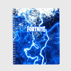 Тетрадь с принтом FORTNITE STORM в Белгороде, 100% бумага | 48 листов, плотность листов — 60 г/м2, плотность картонной обложки — 250 г/м2. Листы скреплены сбоку удобной пружинной спиралью. Уголки страниц и обложки скругленные. Цвет линий — светло-серый
 | Тематика изображения на принте: battle royale | fortnite | fortnite battle royale | futuresynth | game | outrun | retrowave | synth | synthwave | игры | ретровейв | синтвейв | фортнайт