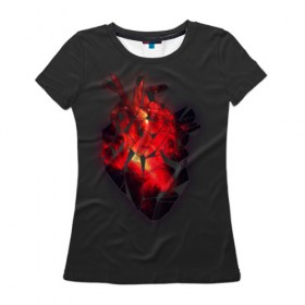 Женская футболка 3D с принтом Space Heart в Белгороде, 100% полиэфир ( синтетическое хлопкоподобное полотно) | прямой крой, круглый вырез горловины, длина до линии бедер | space
heart
космос
космическое сердце
сердце