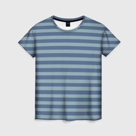 Женская футболка 3D с принтом матроска в Белгороде, 100% полиэфир ( синтетическое хлопкоподобное полотно) | прямой крой, круглый вырез горловины, длина до линии бедер | в полоску | полосатая | тельняшка | тельняшка для ребенка