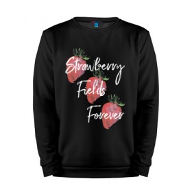 Мужской свитшот хлопок с принтом Strawberry Fields в Белгороде, 100% хлопок |  | beatles | forever | strawberry | the beatles | битлз | джон леннон | леннон | форевер | ягода