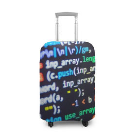 Чехол для чемодана 3D с принтом ТЫЖ ПРОГРАММИСТ! в Белгороде, 86% полиэфир, 14% спандекс | двустороннее нанесение принта, прорези для ручек и колес | буквы | код | кодер | коды | переменные | программирование | программист | си плас плас | строки кода | цифры
