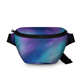 Поясная сумка 3D с принтом КРАСКИ КОСМОСА в Белгороде, 100% полиэстер | плотная ткань, ремень с регулируемой длиной, внутри несколько карманов для мелочей, основное отделение и карман с обратной стороны сумки застегиваются на молнию | colors | galaxy | paints | space | star nebula | абстракция | вселенная | галактика | звезда | звезды | космический | краски | планеты