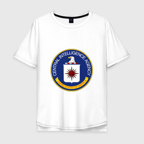 Мужская футболка хлопок Oversize с принтом CIA в Белгороде, 100% хлопок | свободный крой, круглый ворот, “спинка” длиннее передней части | agency | america | central | cia | intelligence | of | states | united | usa | америки | разведывательное | соединённые | сообщество | сша | управление | центральное | цру | штаты
