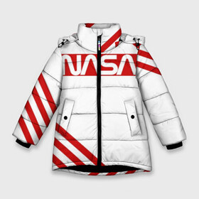 Зимняя куртка для девочек 3D с принтом NASA в Белгороде, ткань верха — 100% полиэстер; подклад — 100% полиэстер, утеплитель — 100% полиэстер. | длина ниже бедра, удлиненная спинка, воротник стойка и отстегивающийся капюшон. Есть боковые карманы с листочкой на кнопках, утяжки по низу изделия и внутренний карман на молнии. 

Предусмотрены светоотражающий принт на спинке, радужный светоотражающий элемент на пуллере молнии и на резинке для утяжки. | alien | earth | iss | live | mars | nasa live | shuttle | space | ufo | ufobirne | usa | аполлон | космос | наса | сша | шаттл