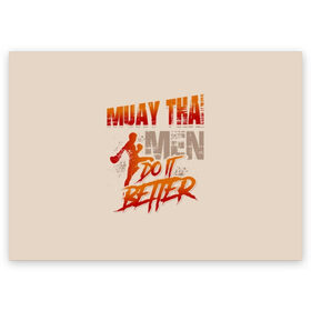 Поздравительная открытка с принтом Muay Thai в Белгороде, 100% бумага | плотность бумаги 280 г/м2, матовая, на обратной стороне линовка и место для марки
 | fight | muay thai | thai boxing | ufc | бокс | ката | кикбоксин | лаос | лоу кик | муай | мьянма | поединок | таиланд | тай | тайский | таолу