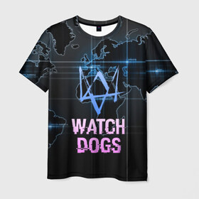 Мужская футболка 3D с принтом WATCH DOGS в Белгороде, 100% полиэфир | прямой крой, круглый вырез горловины, длина до линии бедер | action | ct os | ded sec | fox | game | gamer | glitch | hacker | player | watch dogs | watch dogs 2 | глитч | знак лиса | игра | компьютерная игра | маркус | хакер