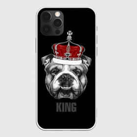 Чехол для iPhone 12 Pro Max с принтом Английский бульдог с короной в Белгороде, Силикон |  | animals | authority | breed | bulldog | cool | crown | dog | english | fighting | head | illustration | inscription | king | muzzle | supreme | swag | авторитет | английский | бойцовый | бульдог | верховный | голова | животные | иллюстрация | король | кор
