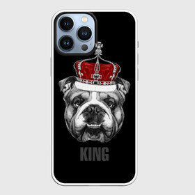 Чехол для iPhone 13 Pro Max с принтом Английский бульдог с короной в Белгороде,  |  | animals | authority | breed | bulldog | cool | crown | dog | english | fighting | head | illustration | inscription | king | muzzle | supreme | swag | авторитет | английский | бойцовый | бульдог | верховный | голова | животные | иллюстрация | король | кор