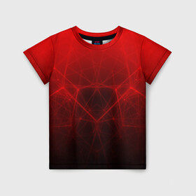 Детская футболка 3D с принтом ГОЛОГРАФИЧЕСКАЯ ЗАЩИТА в Белгороде, 100% гипоаллергенный полиэфир | прямой крой, круглый вырез горловины, длина до линии бедер, чуть спущенное плечо, ткань немного тянется | abstraction | cyber | cyberpunk | future | geometry | hexagon | neon | techno | texture | абстракция | броня | геометрия | кибер | краски | неон | неоновый | сетка | соты | стальная броня | текстура | шестигранники