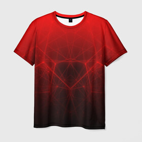 Мужская футболка 3D с принтом ГОЛОГРАФИЧЕСКАЯ ЗАЩИТА в Белгороде, 100% полиэфир | прямой крой, круглый вырез горловины, длина до линии бедер | abstraction | cyber | cyberpunk | future | geometry | hexagon | neon | techno | texture | абстракция | броня | геометрия | кибер | краски | неон | неоновый | сетка | соты | стальная броня | текстура | шестигранники