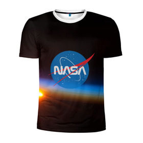 Мужская футболка 3D спортивная с принтом NASA SPACE в Белгороде, 100% полиэстер с улучшенными характеристиками | приталенный силуэт, круглая горловина, широкие плечи, сужается к линии бедра | galaxy | nasa | nebula | space | star | абстракция | вселенная | галактика | звезда | звезды | космический | наса | планеты