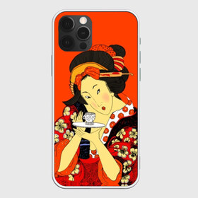 Чехол для iPhone 12 Pro Max с принтом Японка в Белгороде, Силикон |  | brunette | ceremony | culture | east | flowers | geisha | hairstyle | japan | japanese woman | kimono | makeup | tea | traditions | брюнетка | восток | кимоно | культура | макияж | прическа | традиции | цветы | церемония | чай | чайная | япония | 