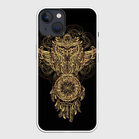 Чехол для iPhone 13 с принтом Сова с ловцом в Белгороде,  |  | animal | catcher | dreams | ethnic | freedom | golden | indians | knowledge | owl | pattern | power | r | ritual | shaman | shamanism | totem | wind | wisdom | ветер | животное | знание | золотой | индейцы | ловец | мудрость | обряд | ритуал | свобода | с