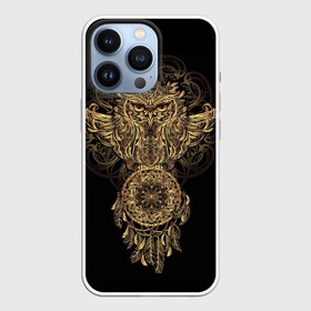 Чехол для iPhone 13 Pro с принтом Сова с ловцом в Белгороде,  |  | animal | catcher | dreams | ethnic | freedom | golden | indians | knowledge | owl | pattern | power | r | ritual | shaman | shamanism | totem | wind | wisdom | ветер | животное | знание | золотой | индейцы | ловец | мудрость | обряд | ритуал | свобода | с