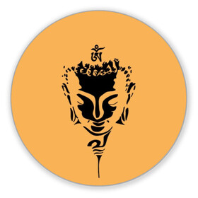 Коврик для мышки круглый с принтом Будда в Белгороде, резина и полиэстер | круглая форма, изображение наносится на всю лицевую часть | background | black | buddha | buddhism | knowledge | meditation | om | philosophy | religion | symbol | white | yoga | белый | будда | буддизм | знание | йога | медитация | ом | религия | символ | философия | фон | черный