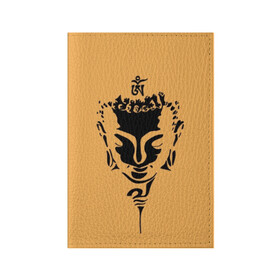 Обложка для паспорта матовая кожа с принтом Будда в Белгороде, натуральная матовая кожа | размер 19,3 х 13,7 см; прозрачные пластиковые крепления | background | black | buddha | buddhism | knowledge | meditation | om | philosophy | religion | symbol | white | yoga | белый | будда | буддизм | знание | йога | медитация | ом | религия | символ | философия | фон | черный