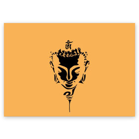 Поздравительная открытка с принтом Будда в Белгороде, 100% бумага | плотность бумаги 280 г/м2, матовая, на обратной стороне линовка и место для марки
 | background | black | buddha | buddhism | knowledge | meditation | om | philosophy | religion | symbol | white | yoga | белый | будда | буддизм | знание | йога | медитация | ом | религия | символ | философия | фон | черный