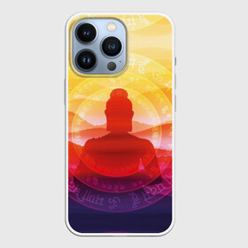 Чехол для iPhone 13 Pro с принтом Будда в Белгороде,  |  | buddha | calm | color | enlightenment | india | meditatio | mountains | nature | purple | red | religion | symbol | yellow | yoga | будда | горы | духовность | желтый | индия | йога | красный | медитация | природа | просветление | расслабление | религия |