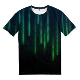 Мужская футболка 3D с принтом ПРОГРАММИСТ в Белгороде, 100% полиэфир | прямой крой, круглый вырез горловины, длина до линии бедер | anonymus | cod | hack | hacker | it | program | texture | айти | аноним | анонимус | взлом | код | кодинг | программа | программист | текстура | хак | хакер