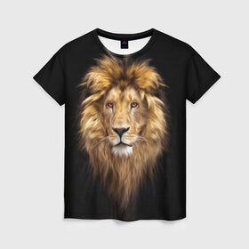 Женская футболка 3D с принтом Лев в Белгороде, 100% полиэфир ( синтетическое хлопкоподобное полотно) | прямой крой, круглый вырез горловины, длина до линии бедер | african | animals | authority | big | cat | cool | head | illustration | indisputable | lion | mane | muzzle | supreme | swag | авторитет | африканский | большая | верховный | голова | грива | животные | иллюстрация | кошка | крутой | лев | непрер