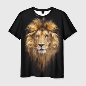 Мужская футболка 3D с принтом Лев в Белгороде, 100% полиэфир | прямой крой, круглый вырез горловины, длина до линии бедер | Тематика изображения на принте: african | animals | authority | big | cat | cool | head | illustration | indisputable | lion | mane | muzzle | supreme | swag | авторитет | африканский | большая | верховный | голова | грива | животные | иллюстрация | кошка | крутой | лев | непрер