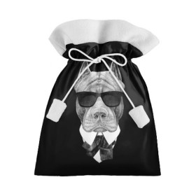 Подарочный 3D мешок с принтом Питбуль в Белгороде, 100% полиэстер | Размер: 29*39 см | animals | black | black and white | cool | dog | fight | gentleman | head | illustration | pitbull | swag | white | авторитет | белая | бойцовый | галстук бабочка | голова | джентльмен | животные | иллюстрация | костюм | крутой | очки | 