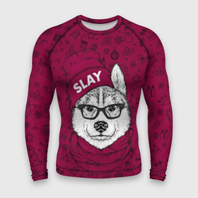 Мужской рашгард 3D с принтом Хаски в Белгороде,  |  | animals | breed | christmas | dog | fashionable | hat | head | holiday | husky | illustration | muzzle | riding | scarf | style | голова | ездовая | животные | иллюстрация | модный | очки | порода | праздник | рождество | собака | стиль 