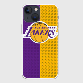 Чехол для iPhone 13 mini с принтом Lakers (1) в Белгороде,  |  | ball | basket | basketball | kobu | lakers | lebron | los angeles | баскетбол | коюи | леброн | лейкерс | лос анджелис