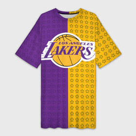Платье-футболка 3D с принтом Lakers (1) в Белгороде,  |  | ball | basket | basketball | kobu | lakers | lebron | los angeles | баскетбол | коюи | леброн | лейкерс | лос анджелис