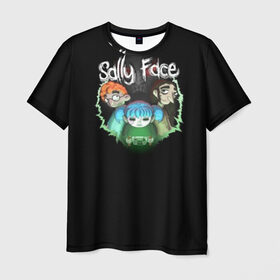 Мужская футболка 3D с принтом Todd,Sally,Larry в Белгороде, 100% полиэфир | прямой крой, круглый вырез горловины, длина до линии бедер | larry | sally | sally face | todd | todd morrison | в маске | друзья | ларри | маска | персонажи | салли | трое | троица | шрам